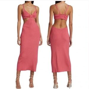 knit midi dress white Women's Ivory Merino Cashmere Midi Dress main image 0